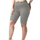 Plus Size Solid Color Fifth Pants GYZY-6663