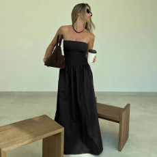 Wrap Sexy Pleated Maxi Dress GWSD-D1994391