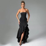 Off Shoulder Irregular Maxi Dress GWSD-D1992886