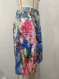 Fashion Painted Straight Shorts OLYF-6185
