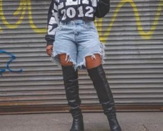 Tassel Holes Denim Short LSD-2419