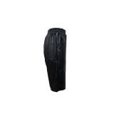 Casual Leather Solid Color Fifth Pants LSD-2400