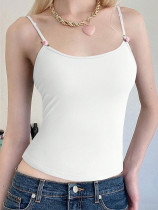 Solid Color Sling Slim Tops GZYU-K2512083