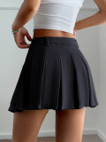 Solid Color Pleated Half Body Skirt GZYU-D2520009