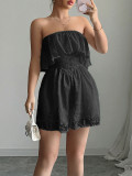 Solid Color Wrap Chest Slim Romper GZEY-D2326004