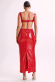 Sexy Sequin Backless Sling Maxi Dress GSNU-8068