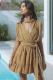 Sexy Solid Color Drawstring Belt Mini Dress GSNU-8047