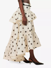 Fashion Wave Ruffle Cake Long Skirt (Without Belt) SHD-9777