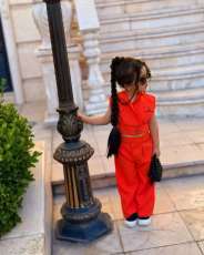 Kids Girl Blazer Coat And Pants Solid 2 Piece Set GYAY-8128
