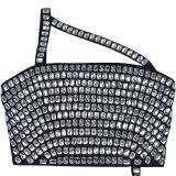 Hot Drill Sling Wrap Chest Skirt Two Piece Set BY-7319