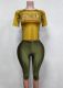 Pre Order: About 7 work days shipping Fashion Letter Print T-shirt Pants Suit YUEM-300341