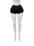Solid Color Glossy Hot Pants Shorts CH-25031