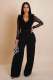 Mesh Patchwork Long Sleeve Jumpsuit OSM-4482