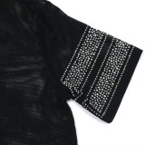 Hot Drill Short Sleeve Loose Tops CYA-901887