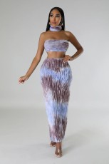 Bib Neck Wrap Backless Long Skirts 3 Piece Set GXIN-S-8666