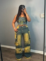 Vintage Casual Loose Jeans LX-6057