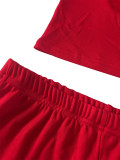 Solid Color Halterneck Pants Suit QYMF-3078