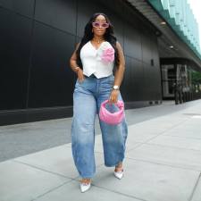 Vintage Loose Wide Leg Jeans GSMJ-8012