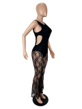 Lace Hollow Out See Through Jumpsuit SHD-9795