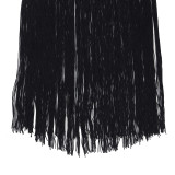 Single Shoulder Tassel Maxi Dress BY-7428