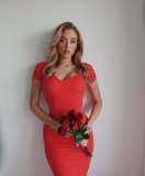 Solid Color Short Sleeve Maxi Dress GAXB-D139DS