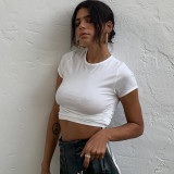 Short Sleeve Drawstring T Shirts JHYB-9105