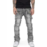 Men's Fashion Stacked Straight Jeans XCFF-3039