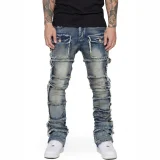 Men's Fashion Stacked Straight Jeans XCFF-3039
