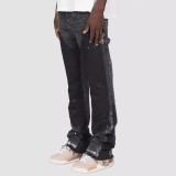Men's Appliqued Stacked Flare Jeans XCFF-661