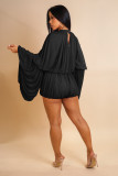 Lantern Sleeve Solid Color Loose Romper ORY-5273