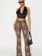 Leopard Print Lace Patchwork Pant GXIY-XS-L45383