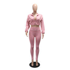 Long Sleeve Casual Coat Pants 2 Piece Set CYA-901876
