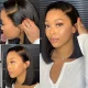  Medium Short Straight Hair Chemical Fiber Head Cover Wig YWHX-M1654