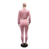 Long Sleeve Casual Coat Pants 2 Piece Set CYA-901876