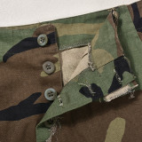 Camouflage Split Tassel Half Body Skirt GBTF-9190DD