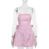 Strapless Bow Mini Dress FL-YJ24112SKO