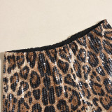 Sequin Print Casual Short GBTF-51437PHD
