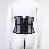 Mesh Wrap Chest Tank Tops FL-22513P