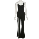 Sleeveless Backless Micro Flare Jumpsuit GYME-K21Q11110
