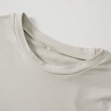Solid Color Short Sleeve Slim Maxi Dress XMCS-CS20242132302
