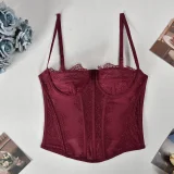 Lace Hollow Out See Through Sling Tops GNZD-Q01059J