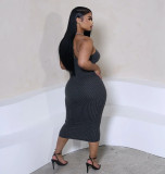 Hollow Out Tube Top Midi Dress XMCS-CASI2024402