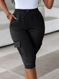 Casual Solid Color Seventh Pants GDYF-3524