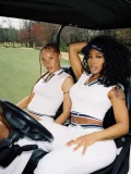 Sleeveless Zipper Tops And Pants 2 Piece Set YWXS-K25L1012