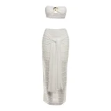 Sexy Wrap Chest Tops Two Piece Skirts Set XEF-K25S68903