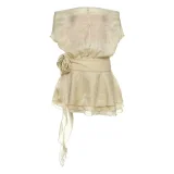 Mesh Off Shoulder Backless Mini Dress XEF-K25D76616