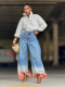 Gradient Color Wide Leg Jeans GYLN-2682