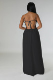 Solid Color Backless Sling Jumpsuit XHXF-8726