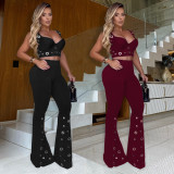 Sexy Sleeveless Tank Tops Pants 2 Piece Set BY-7451