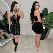 Sexy Tube Top And Mini Skirt 2 Piece Set BY-7477